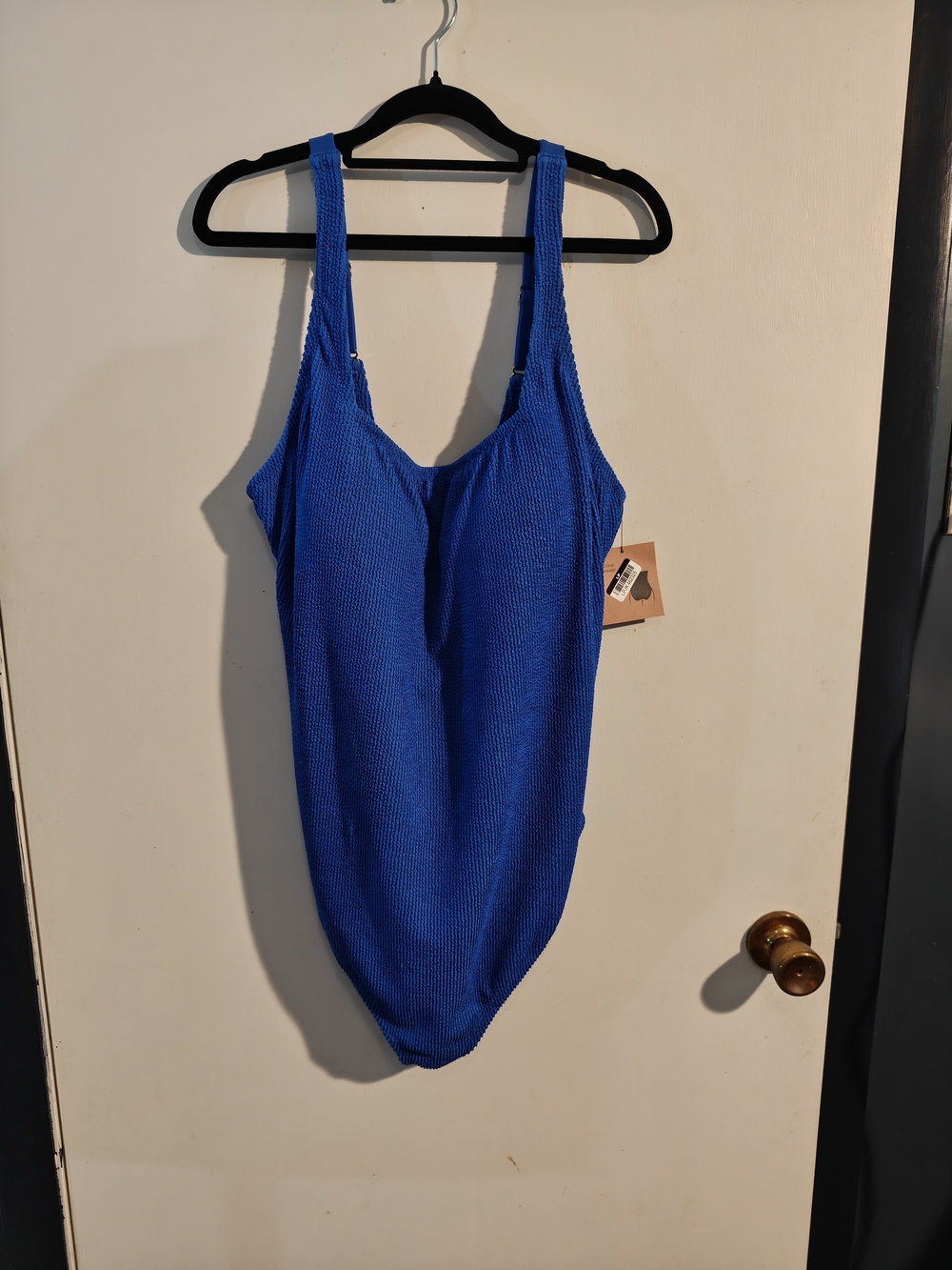 Shade & Shore Royal Blue Textured One-Piece Swimsuit